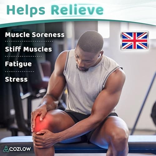 Muscle Roller Stick - Black Green - Body Massage Tool w/ 9 Rollers & Non-Slip Handles for Deep Tissue Massage & Maximum Muscle Recovery - by Cozlow