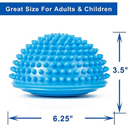 StrongTek Hedgehog Balance Pod Kit - Set of 4 Balance Pods and 1 Wobble Cushion for Core Strength, Agility, and Stability Training, Includes Air Pump, Ideal for Physical Therapy, Rehabilitation