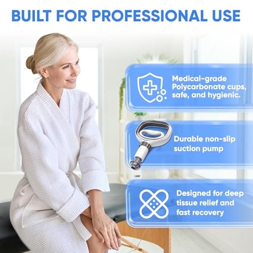 Myofascial Releaser Professional Cupping Therapy Set - 18 Multi-Sized Vacuum Cups with Two Hand Pumps and Detailed Cupping Book - Massage Cupping Set for Massage Therapists