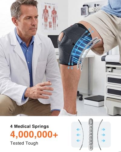 changenow Medical-Grade Knee Brace,Ultra Support & V-Straps,Knee Support for Men and Women, Breathable Knee Pain with Side Stabilisers, for Meniscus Tears, Arthritis, MCL and ACL Injuries