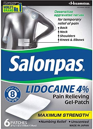 Salonpas Lidocaine Gel-Patch Test: 5er-Pack für bis zu 8 Stunden Schmerzlinderung