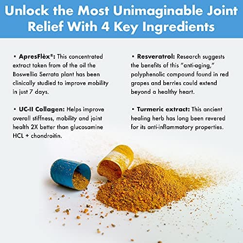Instaflex Advanced Joint Support Supplement - Turmeric, Resveratrol, Boswellia Serrata Extract, BioPerine, UC-II Collagen- 30 Count