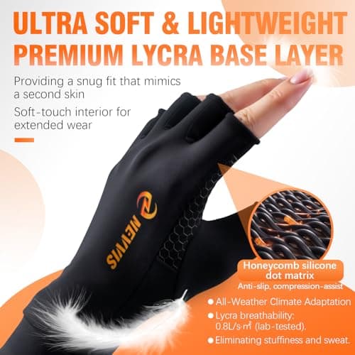 NEVVIS Compression Gloves Women Men, Arthritis Gloves for Women for Pain, Carpal Tunnel, Swelling Edema, Tendonitis...1 Pair