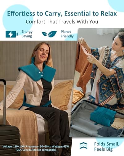 Mothers Day Gifts, Heating Pad for Neck Shoulders Back, Extra Large Heat Pad for Full Body Relax, Electric Heated Wrap for Seniors, Anniversary & Birthday Gifts for Women Mom Grandma Her Wife