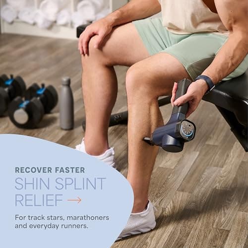LifePro Massage Gun - Percussion Muscle Massager for Athletes with 8 Massage Heads and 5 Speed Settings - Deep Tissue Back and Muscle Massage Gun for Recovery