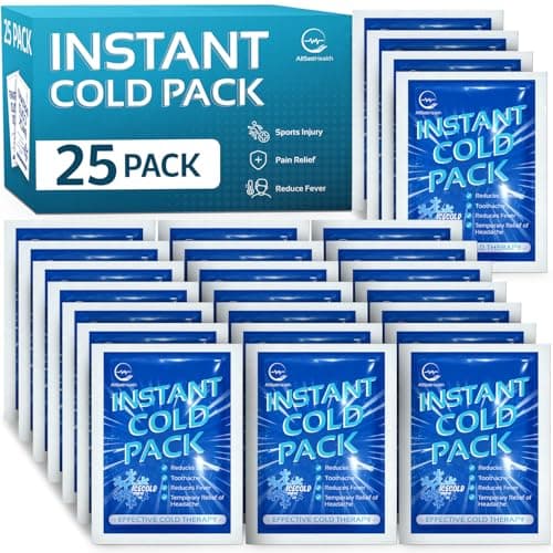 Avis AllSett Health 25 Pack Ice Pack Instant – Compresse Glacée Disposables Test