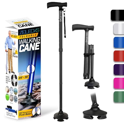 ZELECKS Walking Cane Review 2025 – Stable, Foldable et Confortable