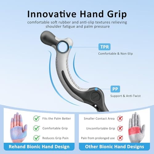 REHAND Adjustable Walking Cane for Seniors Adults - Ergonomic Anti-Slip Grip, 10 Height Settings (40"-49"), 350lbs Weight Capacity, Self-Standing Foldable Cane with Enhanced Anti Slip Base