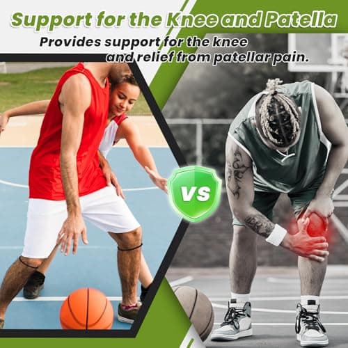 Aolabela 2PCS Patellar Tendon Knee Strap Knee Band for Knee Pain Relief Patella Band for Basketball Running Sports Breathable Patellar Tendon Support Strap