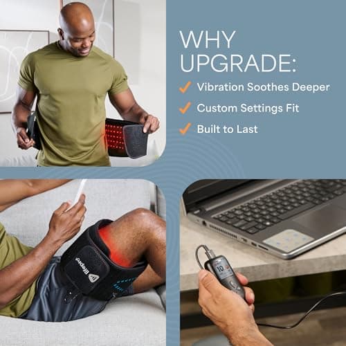 Lifepro Red Light Therapy Belt – Allevared Infrared Red Light Therapy for Body, Back Pain and Shoulder - 660nm & 850nm Near Infrared Heating Pad – Adjustable & Portable for Wellness & Relaxation