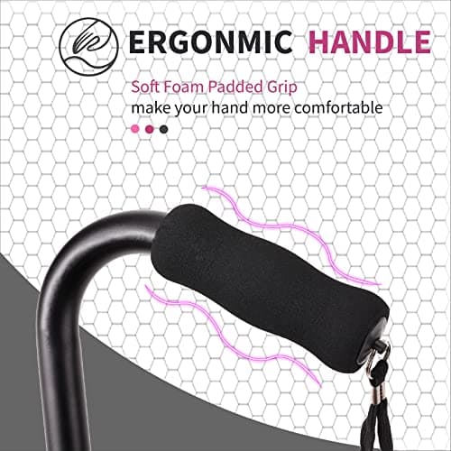 LIXIANG Walking Cane 3 in1 - Adjustable Lightweight Walking Sticks from 29-37 Inches,Balancing Mobility Aid for Men and Women