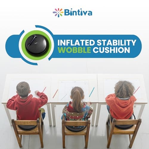 Inflated Stability Wobble Cushion, Including Free Pump/Exercise Fitness Core Balance Disc,Blue,size: 13 inches / 33 cm diameter