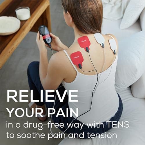 Beurer EM59 Digital 3-in-1 TENS Unit, EMS & Heat Therapy for Pain Relief & Relaxation, Muscle Stimulator with 2 Adjustable Channels, 64 Applications, Timer Function