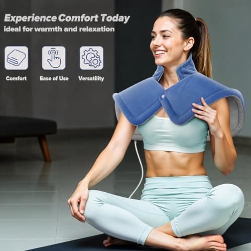 Mothers Day Gifts for Mom, Heating pad for Neck, Back, Shoulder, 3X Deeper Pain Relief, Ideal Gifts for Women, Wife, Fathers Day, Christmas, Birthday, 4 Auto-Off, Machine Washable, 6 Heat Settings