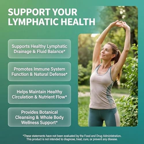 Organic Lymphatic Drainage Supplements | Elderberry Bladderwrack Burdock Root Black Seed Oil Spirulina Sea Moss Ashwagandha Chlorella Amla Beet Moringa Chlorophyll Lymph System Capsules By Clean Nutra