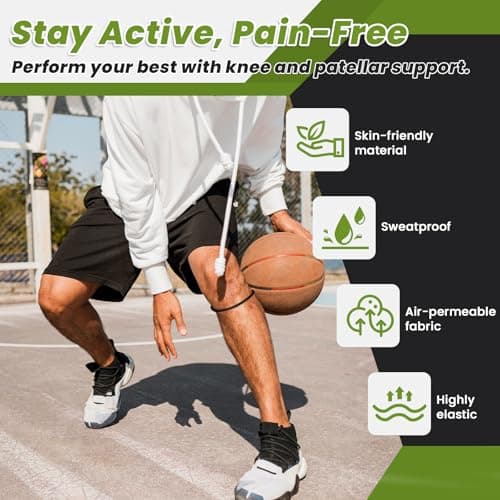 Aolabela 2PCS Patellar Tendon Knee Strap Knee Band for Knee Pain Relief Patella Band for Basketball Running Sports Breathable Patellar Tendon Support Strap