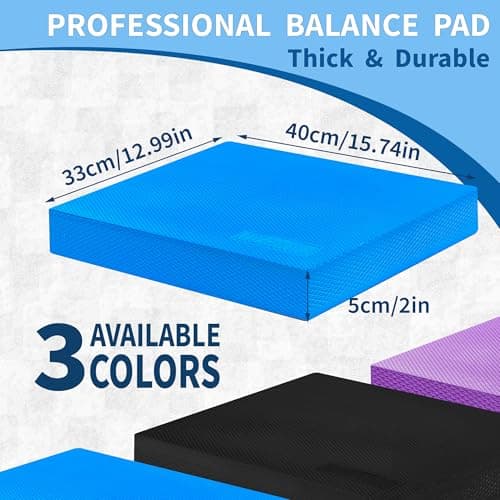 OiZenhio Professional Foam Balance Pad 15.8 x 13.2 x 2 inch, Large Balance Pads for Physical Therapy, Foam Balance Board for Rehabilitation Stability Workout Knee and Ankle Exercise Strength Training