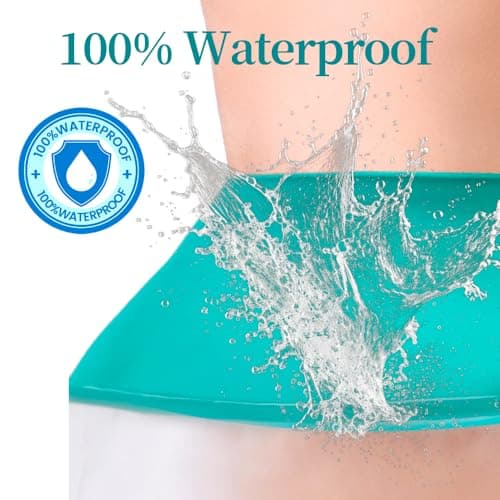 CIVJET Cast Covers for Shower Leg, Waterproof Cast Cover for Showering, Cast Protector for Shower Leg Adult, Shower Boots for Foot after Surgery, Ankle, Foot (Diameter - 7.9")