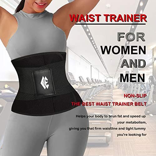 ChongErfei Waist Trainer Belt for Women & Man - Waist Trimmer Ab Belt - Tummy Control Body Shaper(Black,Medium)