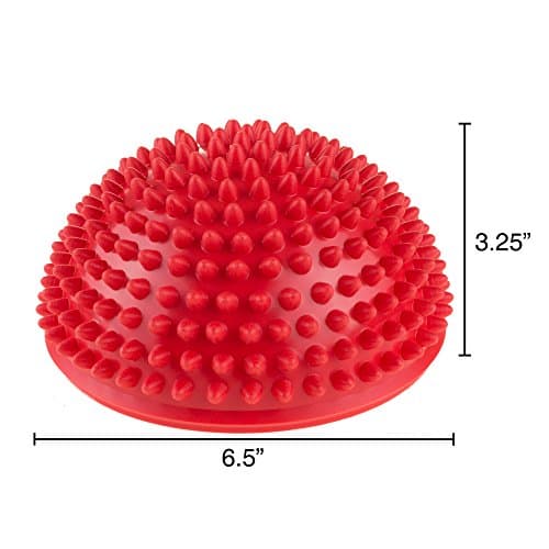 HEY! PLAY! Balance Pods- Hedgehog Style Balancing and Stability Half Dome Stepping Stones for Exercise- Set of 6 for Kids and Adults