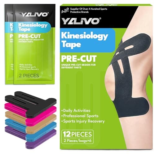 Yalivo Kinesiologie Tape voor Knie Review 2025 – 12 Voorgesneden Strips