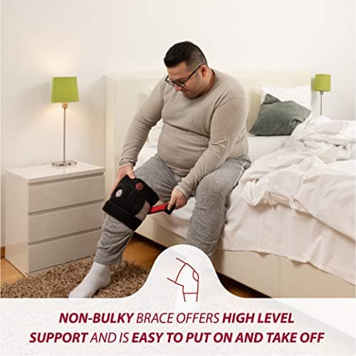 KARM Plus Size Knee Brace for Women & Men Plus Size - Adjustable Knee Support Brace for Meniscus Tear, Arthritis Pain, Compression with Side Stabilizers - Obese People (4XL/5XL/6XL Black)
