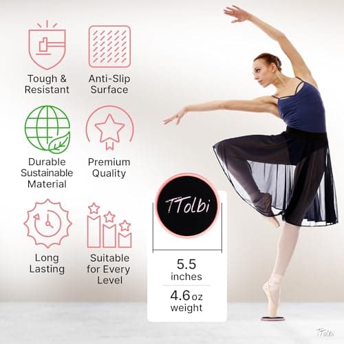 Premium Turning Boards for Dancers – Improve Spins, Technique & Balance, Ideal Turn Board for Ballet, Dancing & Figure Ice Skating, Portable Spin Disc for Dance & Spinner Disk Training Equipment