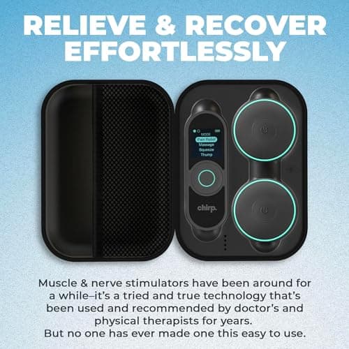Chirp Halo Wireless Muscle Stimulator – Portable EMS Device for Muscle Recovery, Pain Relief, and Strength Training, Stimulate Muscles for Faster Recovery & Growth (Double)