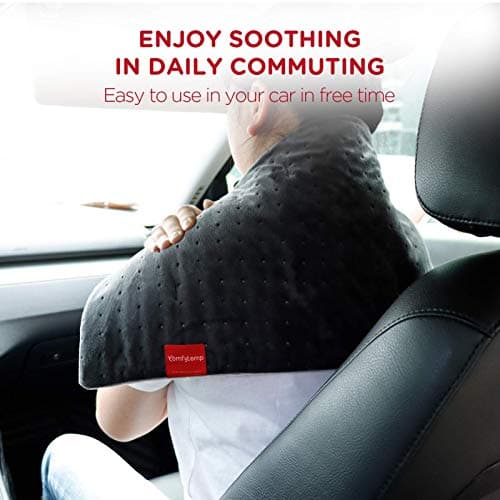 Comfytemp 12V/24V Car Electric Blanket for Back, 4 Heat Settings, 11Auto-Off, Portable Mini Travel Blanket for Neck, Shoulders, Hip, Waist, Truck, SUV, 12" x 24" Washable for Drivers Women Men Winter