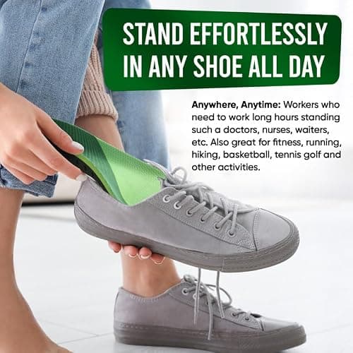 XSTANCE Insoles 2.0 for Men & Women – Plantar Fasciitis, Heel Pain, Flat Feet & Overpronation | Heavy-Duty Arch Support for Standing All Day | Built for 200+ lbs | Men’s 8-10 / Women’s 9-11