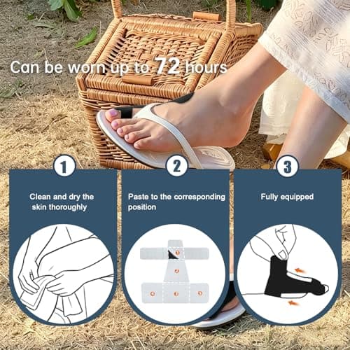 IEADEN Precut Kinesiology Tape for Bunion, 40 Pcs, Bunion Corrector & Relief, Big Toe Support and Pain Relief, Breathable Hypoallergenic Latex-Free Tape (Black)