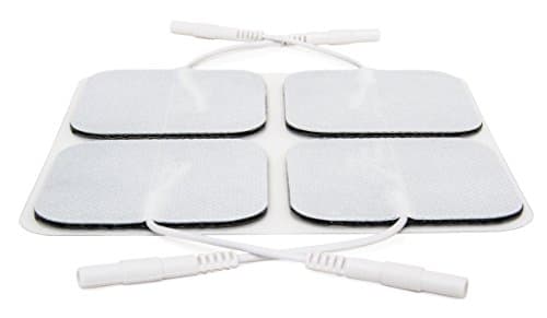 reserv 2" x 2" Premium Re-Usable Self Adhesive Electrode Pads for TENS/EMS Unit, Fabric Backed Pads with Premium Gel (Latex Free) (1 Pack (40 electrodes)