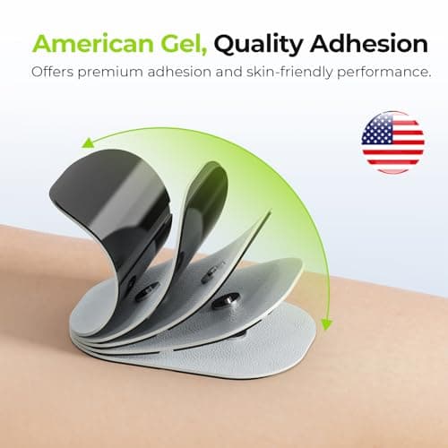 AUVON Official Wireless TENS Unit Electrode Pads Only Compatible with AUVON Wireless TENS Device TX6224, 12-Pack Reusable TENS Unit Replacement Pads in 2 Sizes, Premium Stickiness & Skin Friendly