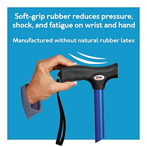 Carex Health Brands FGA52000 Black Soft Grip Derby Cane
