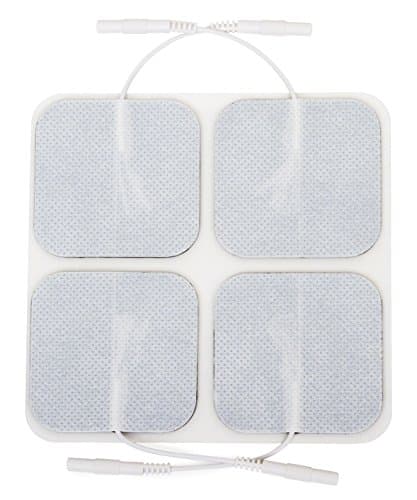 reserv 2" x 2" Premium Re-Usable Self Adhesive Electrode Pads for TENS/EMS Unit, Fabric Backed Pads with Premium Gel (Latex Free) (1 Pack (40 electrodes)