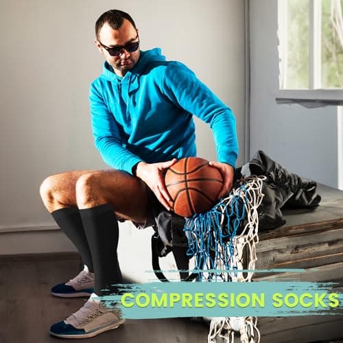 Copper Compression Socks 15-20 mmHg for Men & Women 8 Pairs – Circulation Support for Nurses, Travel, Running, Hiking, Soccer,Gift,Pregnant, Flying(L/XL)
